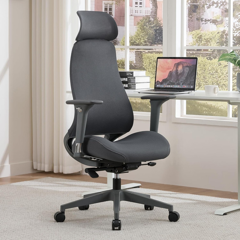 Ergonomic Mesh Office Chair with Adjustable Armrests & 130° Recline