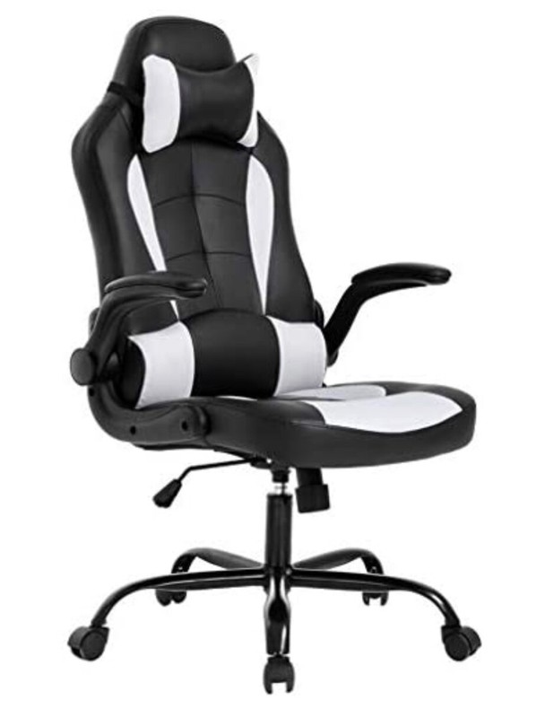 BestOffice Gaming Chair Adjustable For Back Comfort Plus Arm And Head Rests