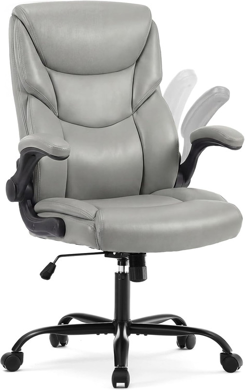 PU Leather Office Chair – Ergonomic Executive Computer Desk Chairs with Adjustab