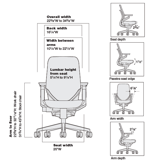 Steelcase Gesture Office Chair Light/Light Cogent Connect Wrap Licorice Fabric gallery