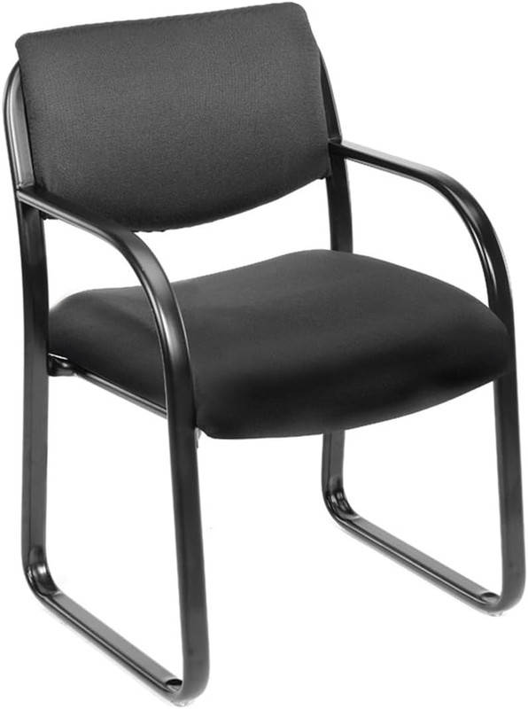 Stylish Black Fabric Guest Chair - Comfortable & Modern Design (B9521-BK)