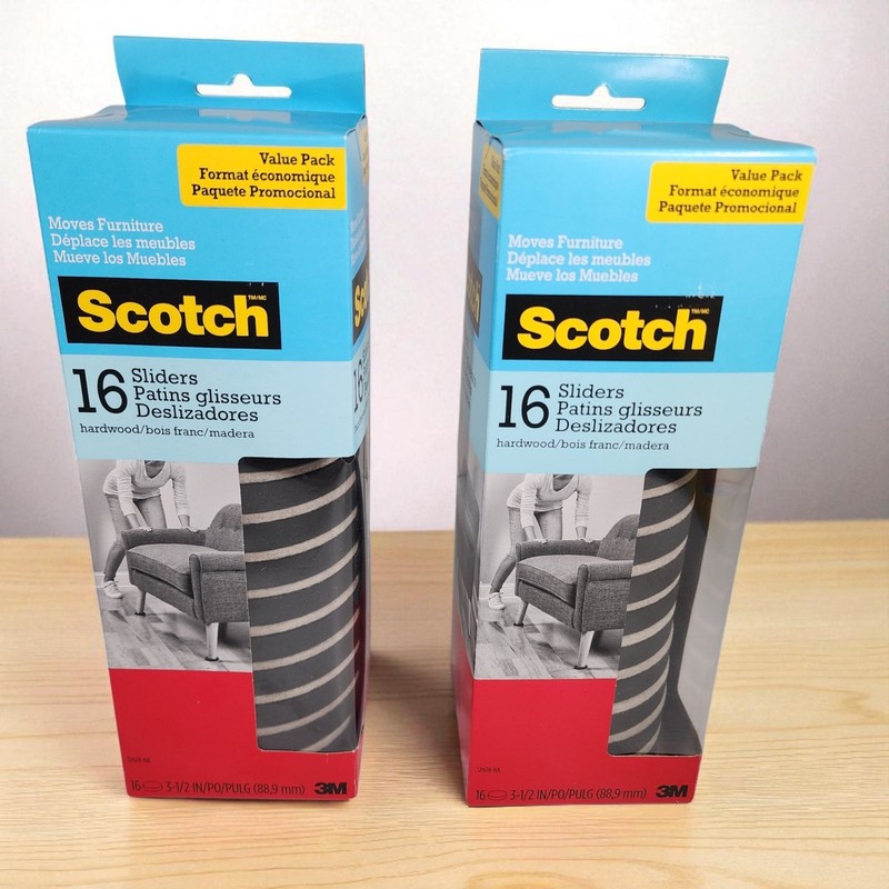 SCOTCH Furniture Sliders / 3.5 inch Round / 16-Pack VALUE PACK - NEW