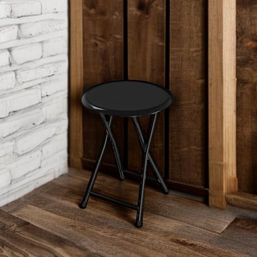 Folding Stool - Backless 18-Inch Stool with 225lb Capacity for Kitchen or Rec... gallery
