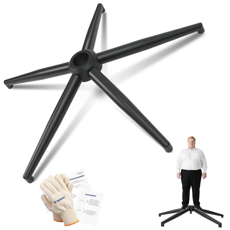 28″ Office Chair Replacement Parts- Heavy Duty Base Replacement- 2500 Lbs Cap…