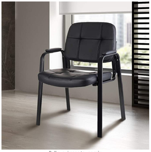 CLATINA 4 Pack Waiting Room Office Guest Chairs with Leather Padded Arm Rest gallery