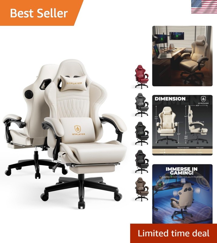 ACE-PRO Music Gaming Chairs – Built-in Speakers, App Support & Bluetooth Cont...
