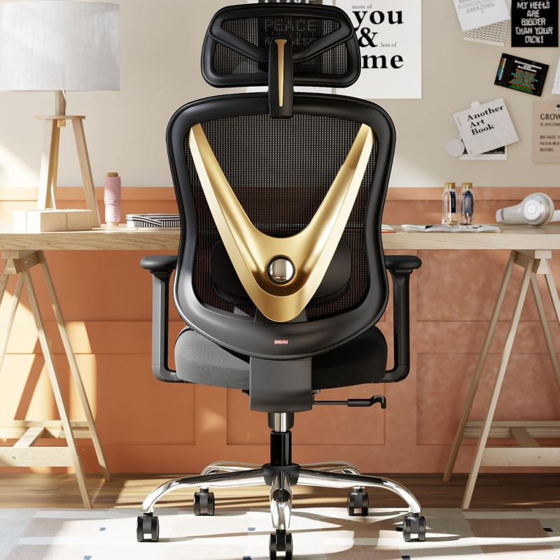 Ergonomic Mesh Office Chair - 3D Adjustable Lumbar Support & 3D Armrests, V-Shap gallery