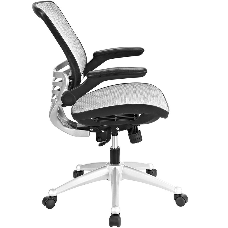 Modway Edge Modern Style Fabric All Mesh Office Chair in Gray Finish gallery