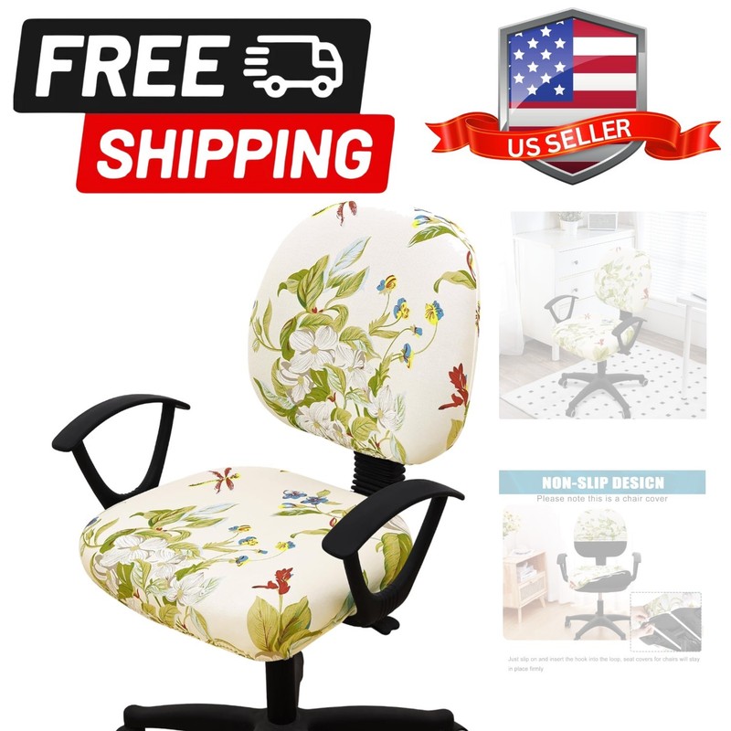 Stretch Printed Office Computer Chair Covers, Universal Washable Removable De…