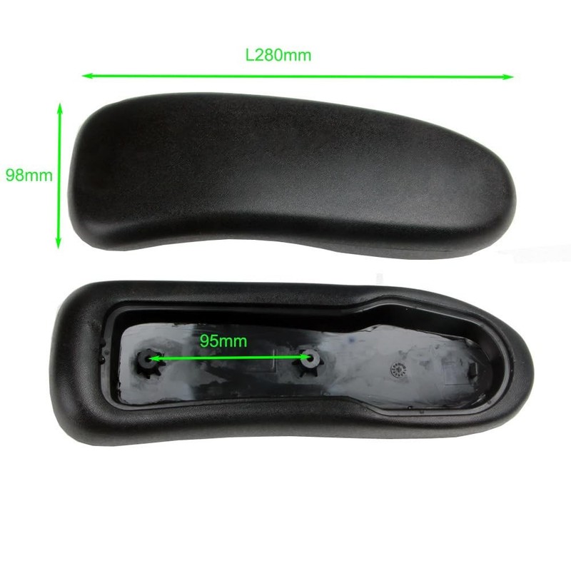 Vinyl Arm Pads Caps for Herman Miller Classic Aeron Chair Graphite Black gallery
