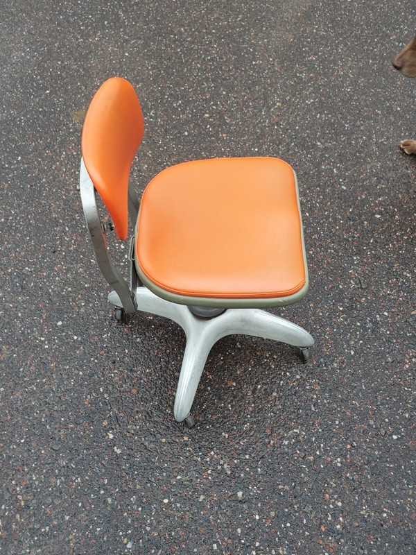1972 Orange Good Form Comfort Office Chair By General Fireplace Co. gallery