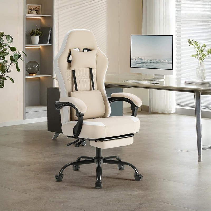 Computer Gaming Chair High Back Ergonomic Desk Chair with Footrest and Lumbar gallery