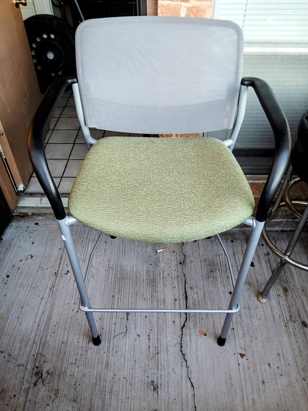 9 to 5 Commercial Grade Metal-Framed Mesh Back Bar Stools - Set of 2 gallery