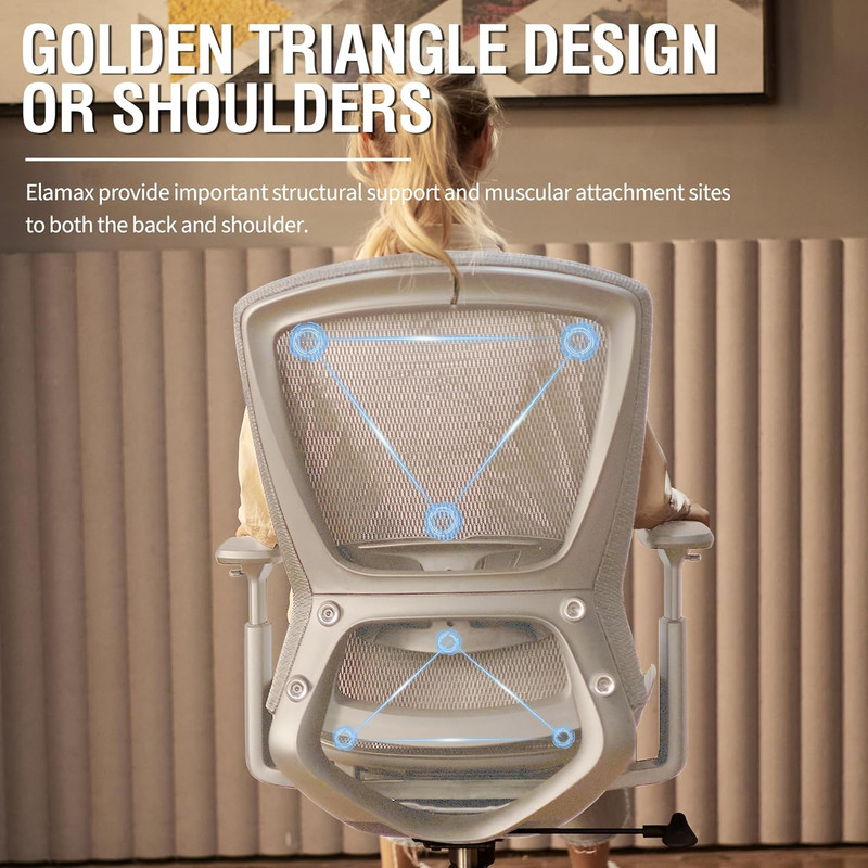 Mesh Office Chair,Ergonomic Computer Desk Chair,Sturdy Task Chair- Adjustable Lu gallery