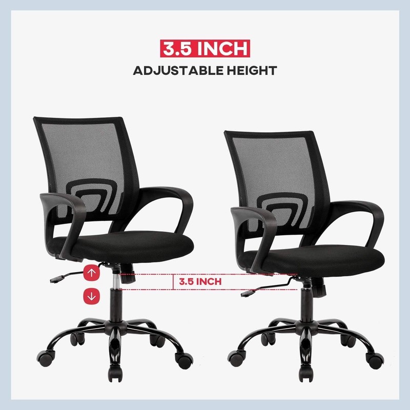 BestOffice Office Chair Ergonomic Cheap Desk Mesh Computer 1 Pcs, Black gallery
