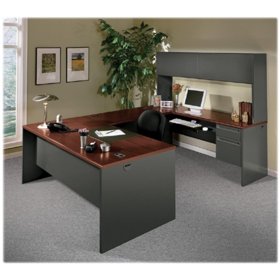 The Hon 38852NS 60" Double Pedestal Credenza Mahogany/Charcoal gallery