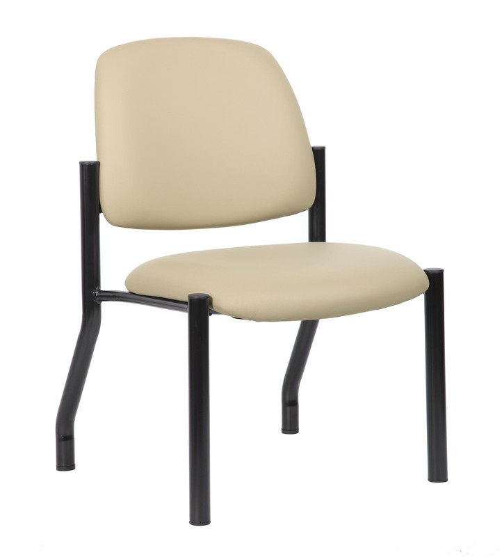 Boss Office Armless Guest Side Chair 300 lb. Weight Capacity in Beige gallery
