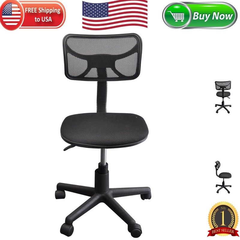 Versatile Black Swivel Mesh Chair with Caster Wheels – Perfect for Home Office