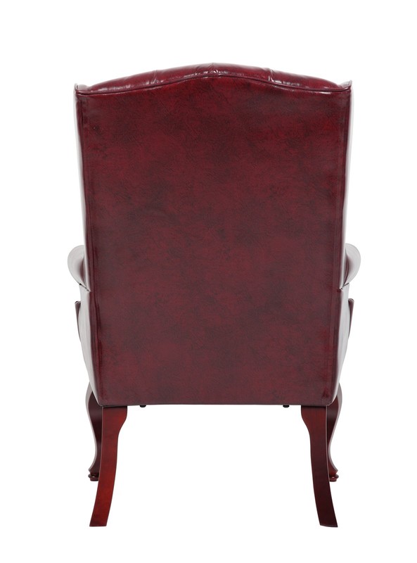 Boss Wingback Traditional Guest Chair In Burgundy MODEL # B809-BY gallery