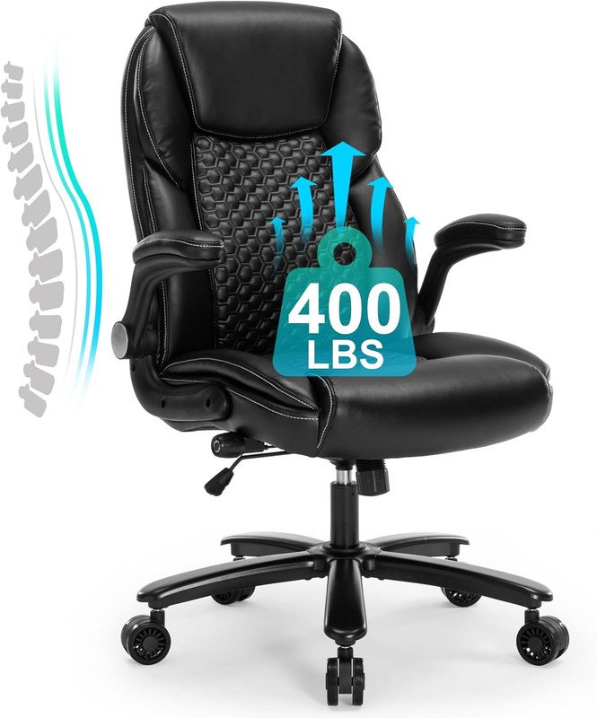 Big & Tall Ergonomic Executive Office Chair with Adjustable Lumbar Support