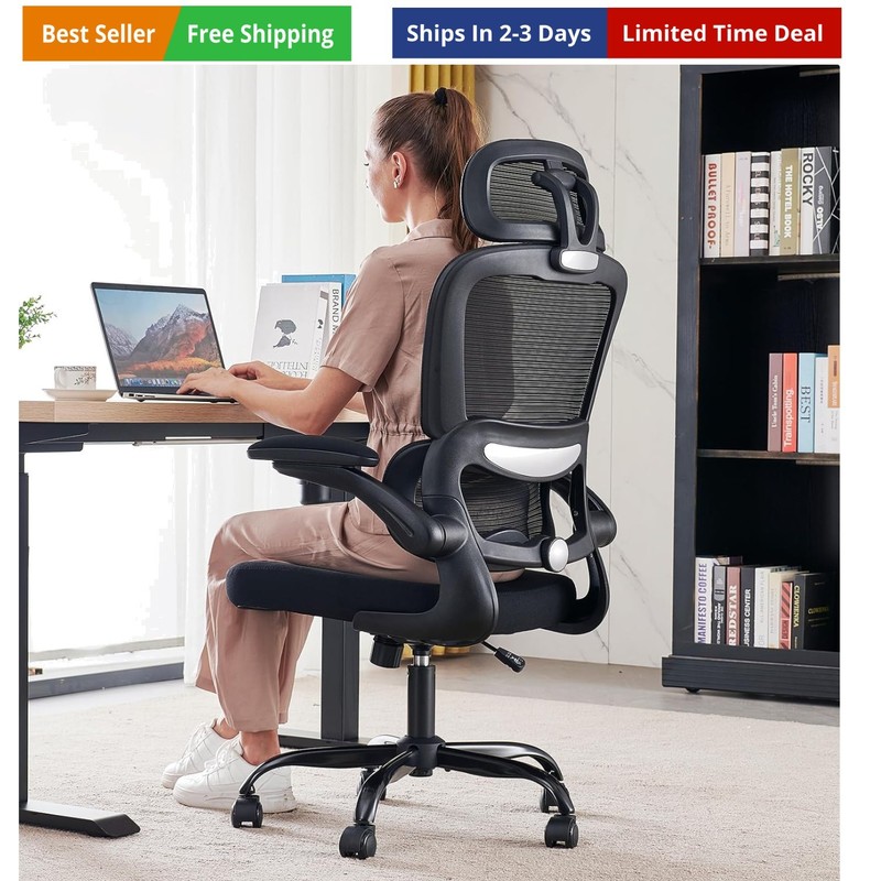 Office Chair Ergonomic Desk Chair, 330 LBS Home Mesh Office Desk Chairs with …