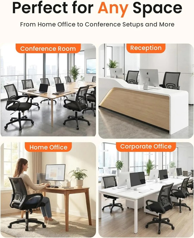 NEO CHAIR Black Mesh Gaming Office Chair -Lumbar Support, Adjustable Height gallery
