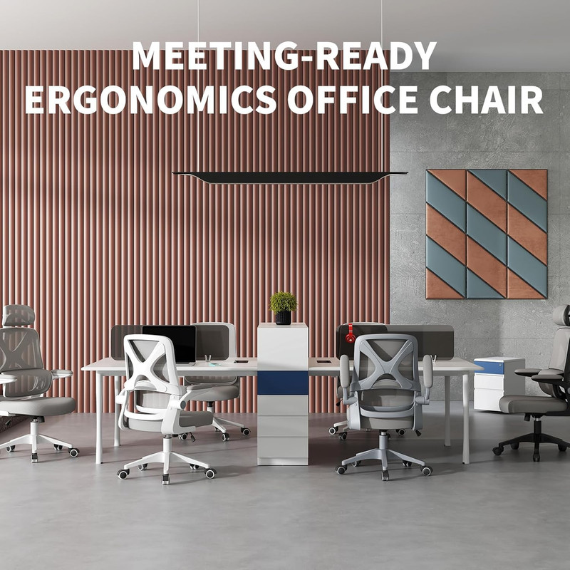 Ergonomic Office Chair - Desk Chair with Adjustable Headrest Lumbar Support Comp gallery