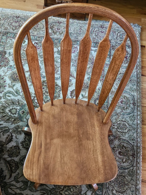Late 20th Century Winners Only Spindle Back Oak Office Swivel Desk Chair gallery