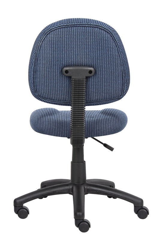 B315-BE Perfect Posture Delux Fabric Task Chair Without Arms in Blue, 250 gallery