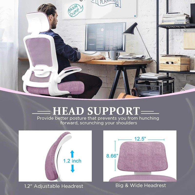 Office Chair, High Back Ergonomic Desk Chair with Adjustable Lumbar Support a... gallery