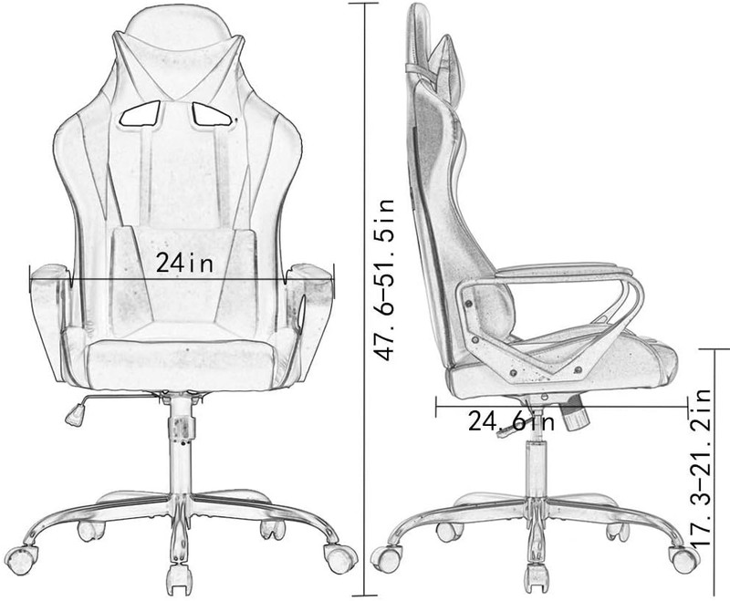 Ergonomic Office Chair Desk Gaming Chair PC Racing Chair High Back Executive Rec gallery