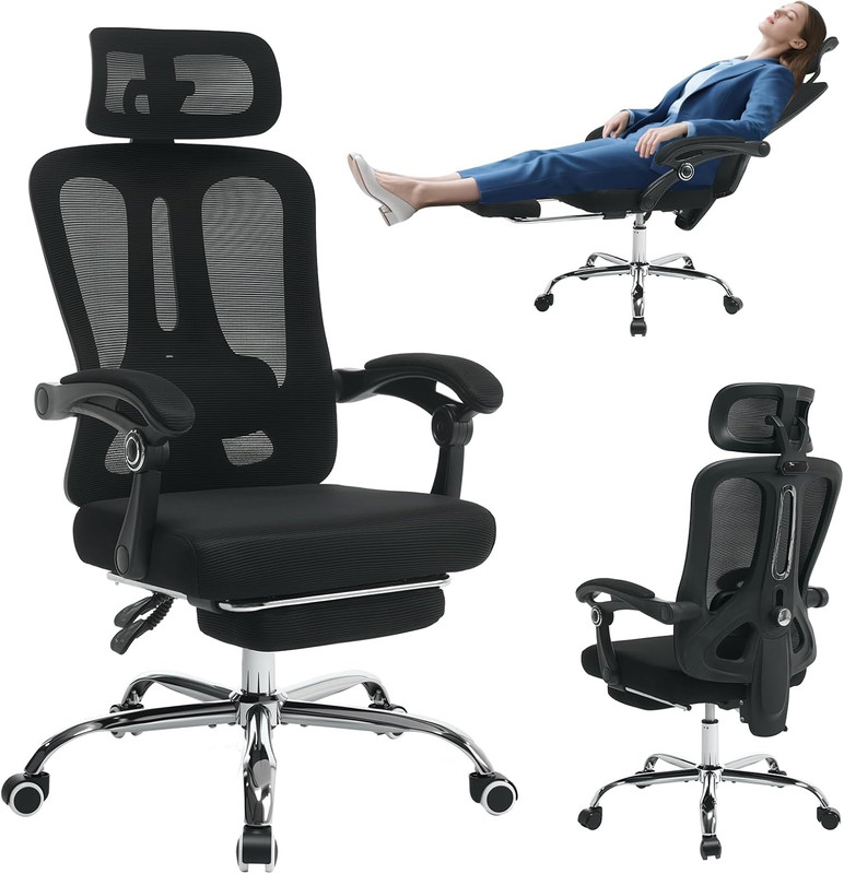 Ergonomic High Back Office Chair, Adjustable Mesh Gaming Chair with Wheels