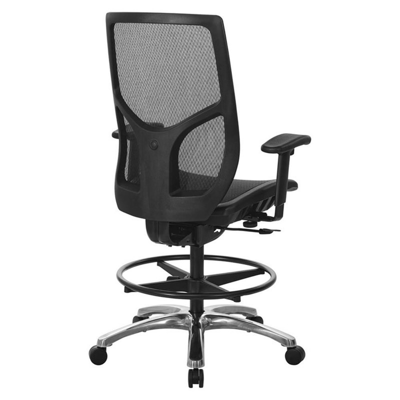 Scranton & Co ProGrid Mesh Back Drafting Chair with Black Mesh Seat gallery