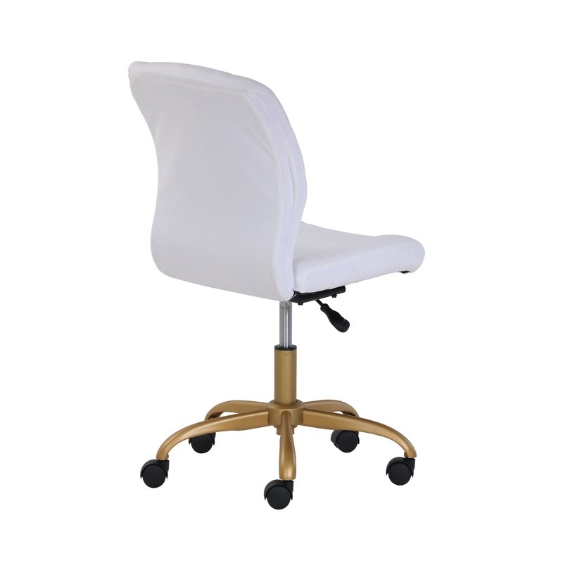 Chic Blush Velvet Task Chair Ergonomic Mid Back Adjustable Height Office Chair gallery