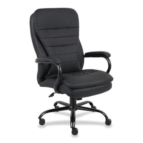 Lorell LLR62624 Executive Chair Leather Black 350 lb Capacity