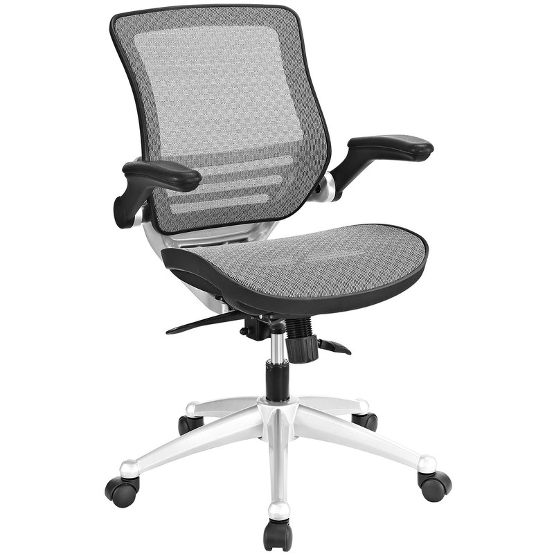 Modway Edge Modern Style Fabric All Mesh Office Chair in Gray Finish gallery