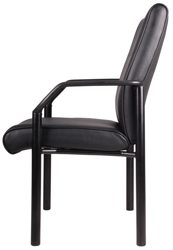 Boss Office Products Metal 4 Leg Side Guest Chair in Leather Plus gallery