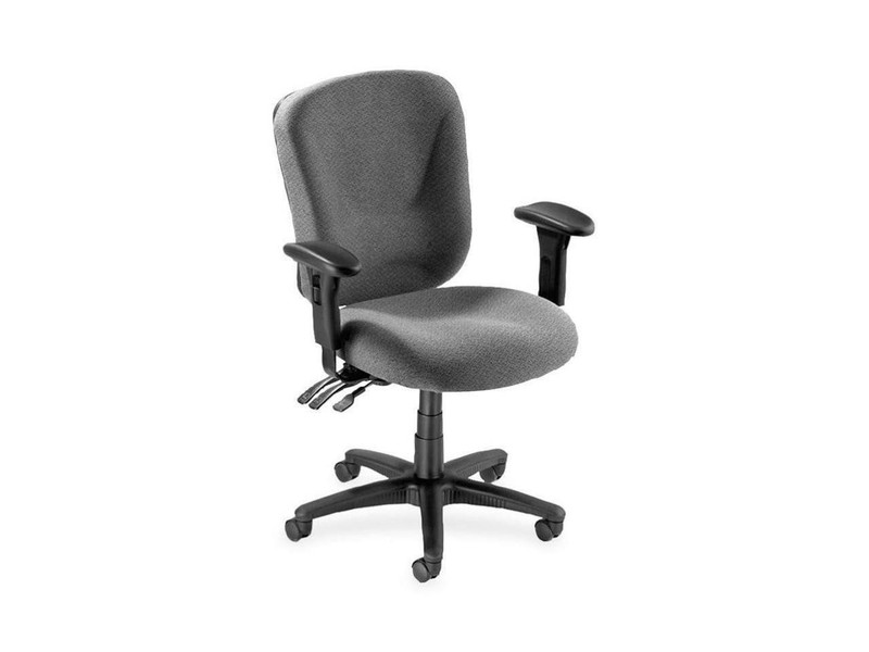 Lorell Mid-back Task Chair 26-3/4″x26″x39-1/4-42″ Gray 66125