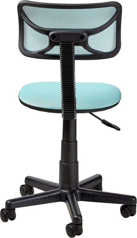Modern Adjustable Blue Swivel Mesh Chair with Wheels - Ideal for Dorms & Offices gallery