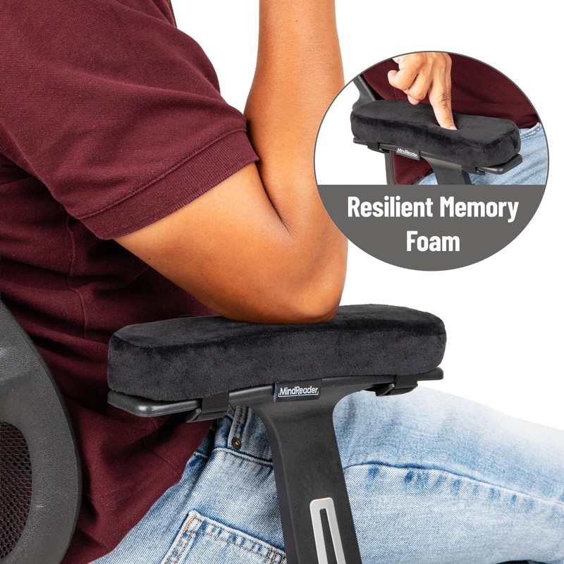 Air-Cloud Memory Foam Armrest Pads, Office & Gaming Chair Arm Rests, Elbow Su... gallery
