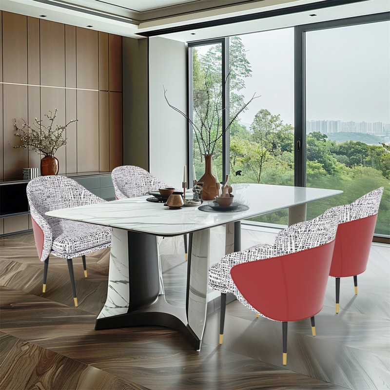 2PCS Dining Chairs Premium Sponge Embracing Backrest Restaurant Kitchen Chairs gallery