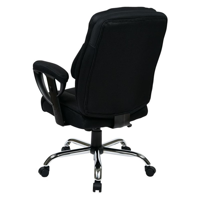 Executive Big Man Office Chair in Black Mesh Fabric gallery