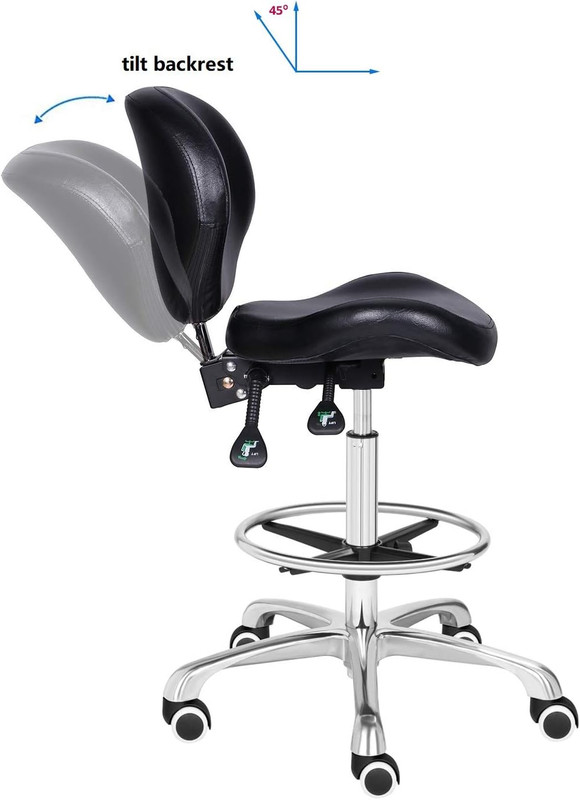 Adjustable Stool Drafting Chairs: Tall Office Chair for Standing Desk with Backr gallery