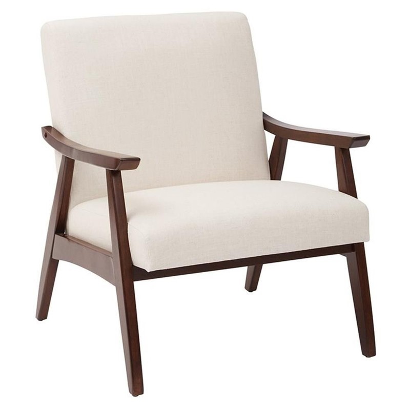 Scranton & Co Chair in Linen Beige Fabric with Espresso Wood Frame gallery