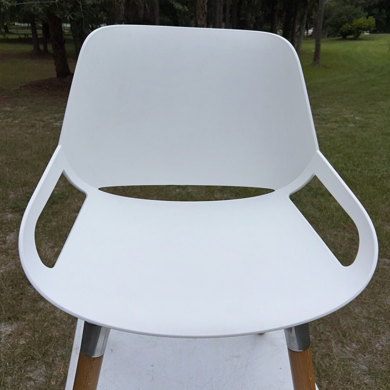 Aeris Numo German Designed White Ergonomic Home Office Chair Wood Legs Polished gallery