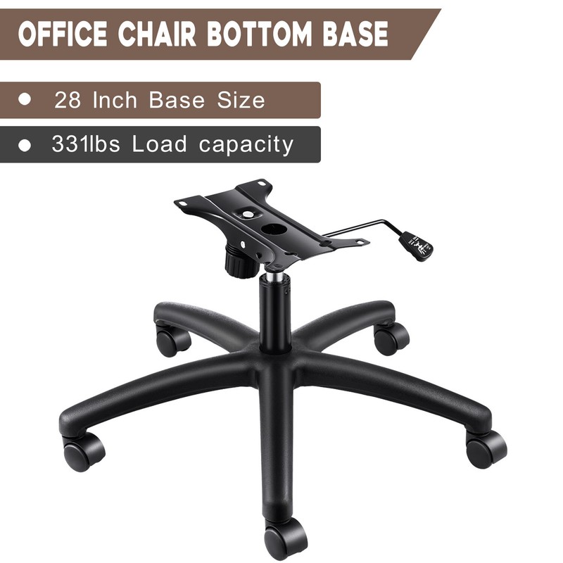 28 Inch Office Chair Base Replacement Heavy Duty Swivel Chair Base 350 Pounds