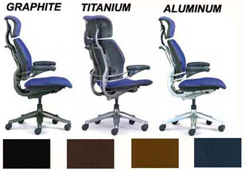 HumanScale Freedom F213 Aluminum Advanced Duron Arms Office Desk Chair Green gallery