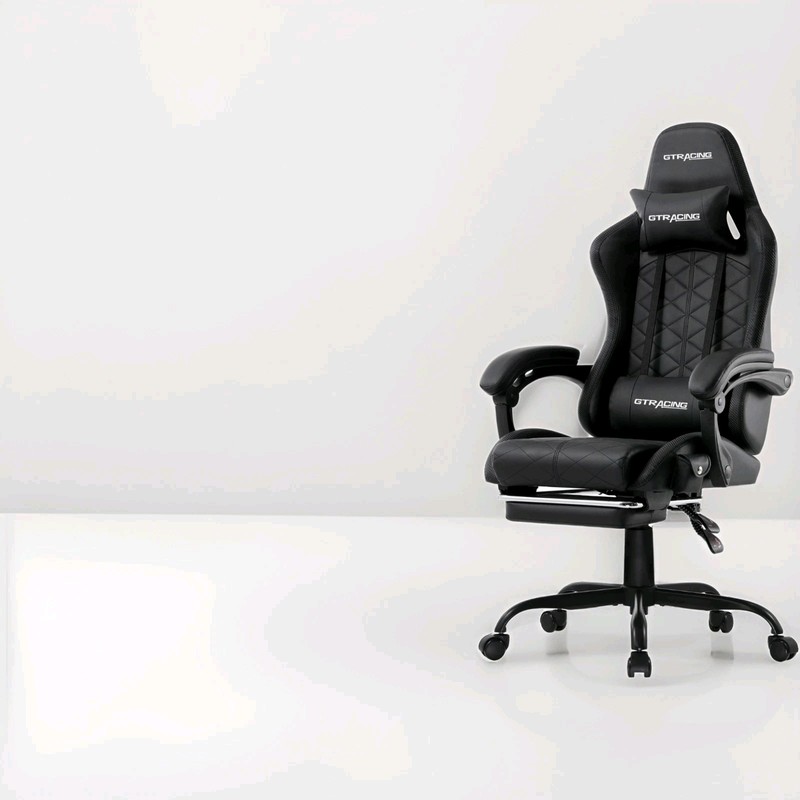 GTRACING GTW-100 Reclining Gaming Chair Bluetooth Footrest Adjustable Pillows 🆕 gallery