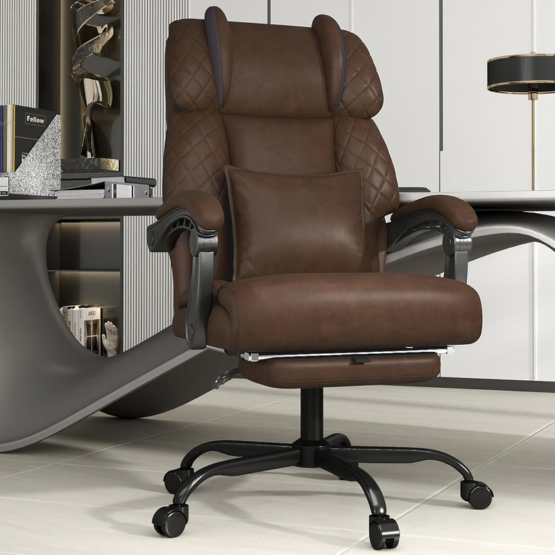 Ergonomic High Back Office Chair with Footrest & Neck Support – 400Lbs Capacity