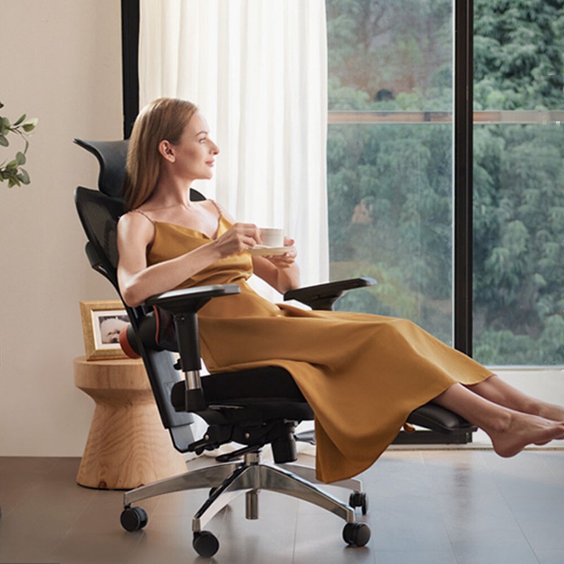 Upgraded High Back Ergonomic Office Chair with Footrest &Tiltable Lumbar Support gallery